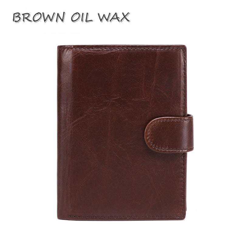 Multi-card slot casual retro leather wallet large capacity clutch bag coin purse(4colors)