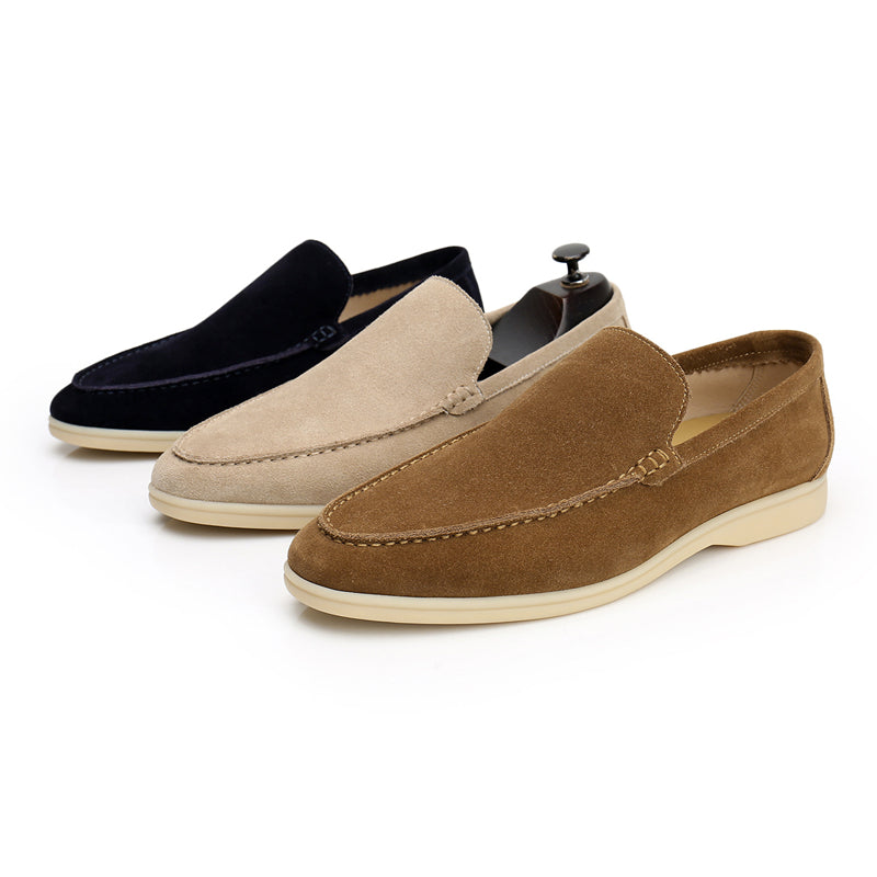 Breathable Square Toe Business Casual Suede Nubuck Men's Shoes