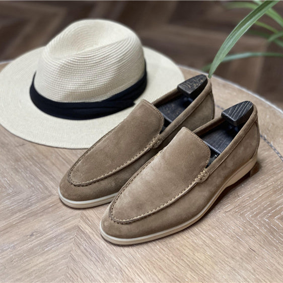 Breathable Square Toe Business Casual Suede Nubuck Men's Shoes