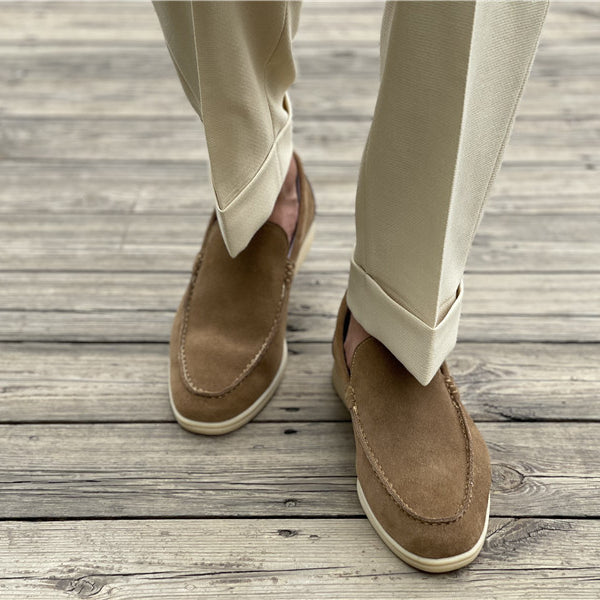 Breathable Square Toe Business Casual Suede Nubuck Men's Shoes