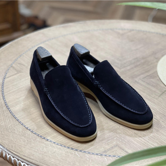 Breathable Square Toe Business Casual Suede Nubuck Men's Shoes