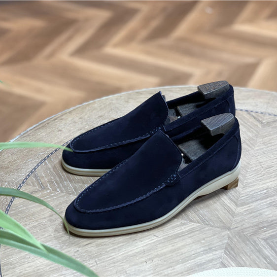 Breathable Square Toe Business Casual Suede Nubuck Men's Shoes
