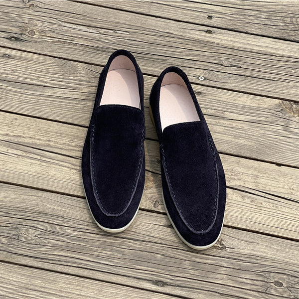 Breathable Square Toe Business Casual Suede Nubuck Men's Shoes